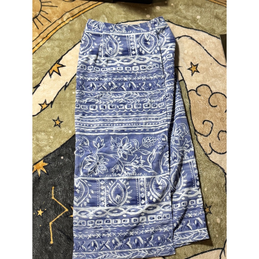 Express Compagnie Internationale Skirt Womens Small Blue White Patterned